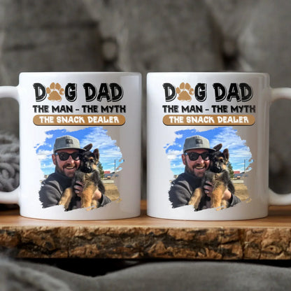 Personalized Mugs MUG / WHITE / 11oz Dog Dad The Snack Dealer - Personalized Custom Photo Printed Mug