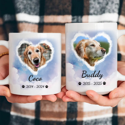 No Longer By My Side But Forever in My Heart - Sympathy Gifts For Pet Lover - Personalized Pet Memorial Mug