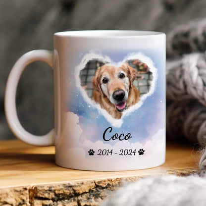 No Longer By My Side But Forever in My Heart - Sympathy Gifts For Pet Lover - Personalized Pet Memorial Mug