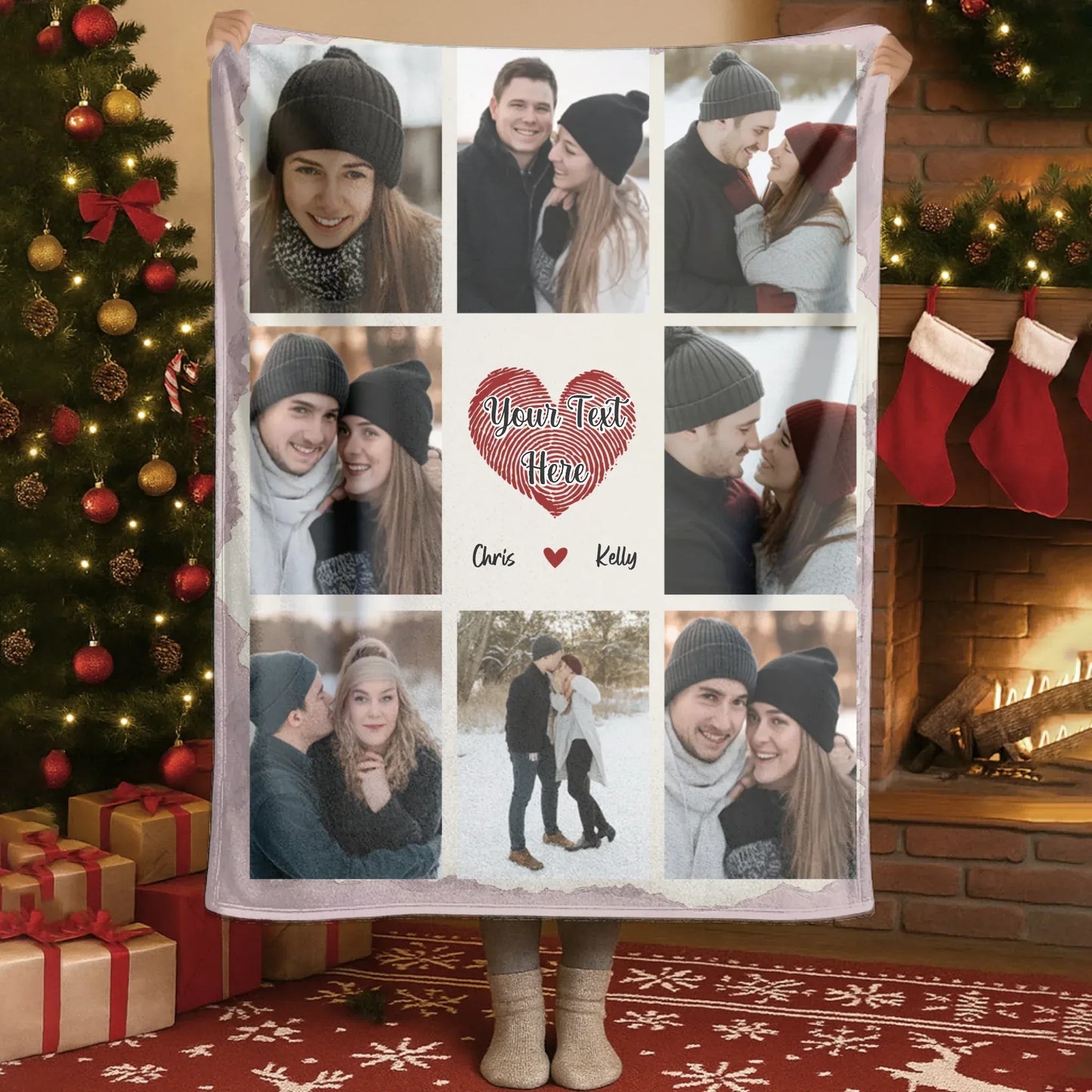 Personalized Blankets Blanket - Thanh Dang / White / 30x40in / 76x101cm Every Memory With You Is A Treasure - Personalized Couple Multi Photo Custom Blanket