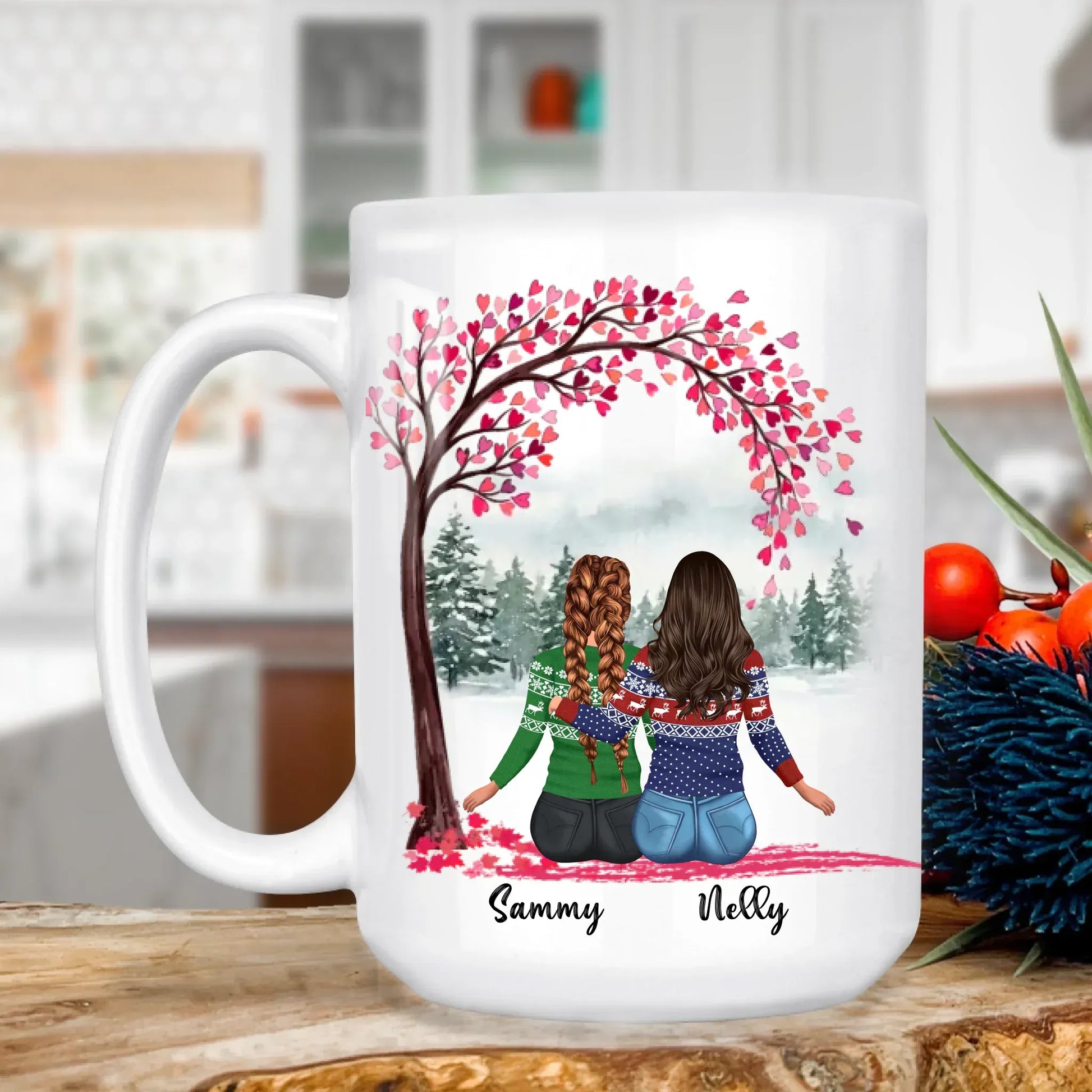 MUG - Thanh Dang / WHITE / 15oz Life Is Better With Friends - Personalized Besties Custom Ceramic Mug