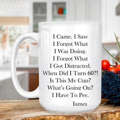 MUG - Thanh Dang / WHITE / 15oz I Came, I Saw, I Forgot What I Was Doing - Personalized Custom Ceramic Mug