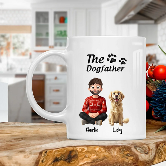 MUG - Thanh Dang / WHITE / 11oz The Dogfather Leave The Sofa, Take The Cookies - Personalized Dog Lovers Custom Ceramic Mug