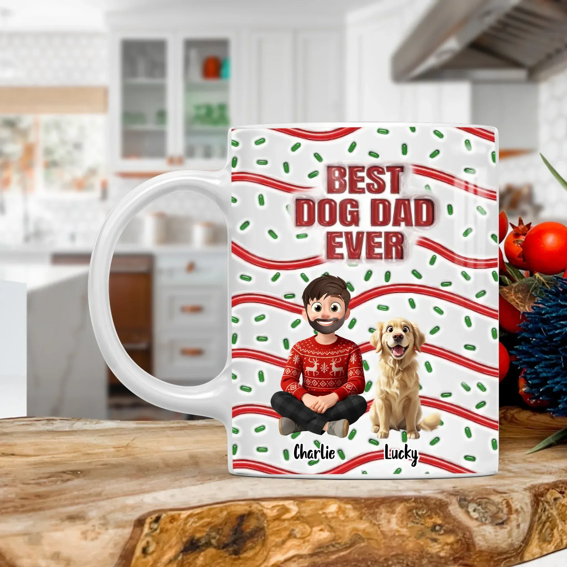 Personalized Mugs MUG - TD / WHITE / 11oz Dogs Are Not Dad Whole Life, But They Make Dad Lives Whole - Personalized Dog Lovers Custom Ceramic Mug