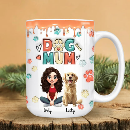 Professional Gog Mum, Amateur Human Adult - Personalized Dog Lovers Custom Ceramic Mug