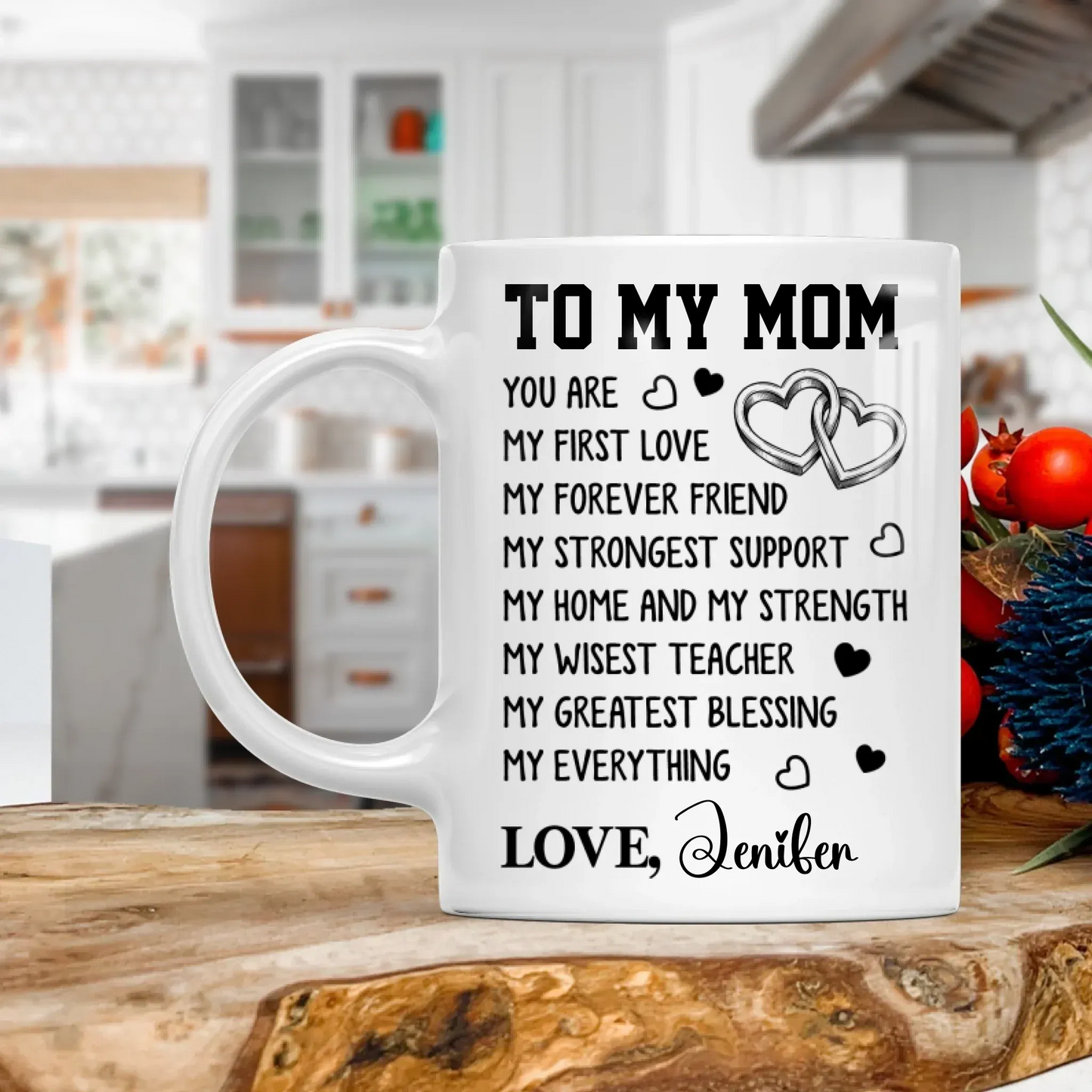 MUG - TD / WHITE / 11oz To My Mom, You Are My Everything - Personalized Family Custom Ceramic Mug