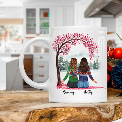 Personalized Mugs MUG - TD / WHITE / 11oz Life Is Better With Friends - Personalized Besties Custom Ceramic Mug