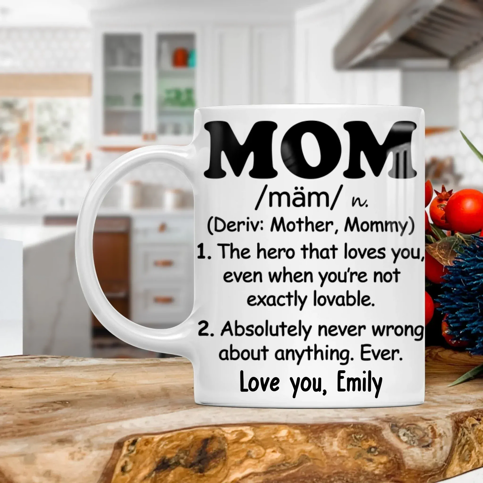 MUG - TD / WHITE / 11oz The Hero That Loves You, Even When You're Not Exactly Lovable - Personalized Family Custom Ceramic Mug