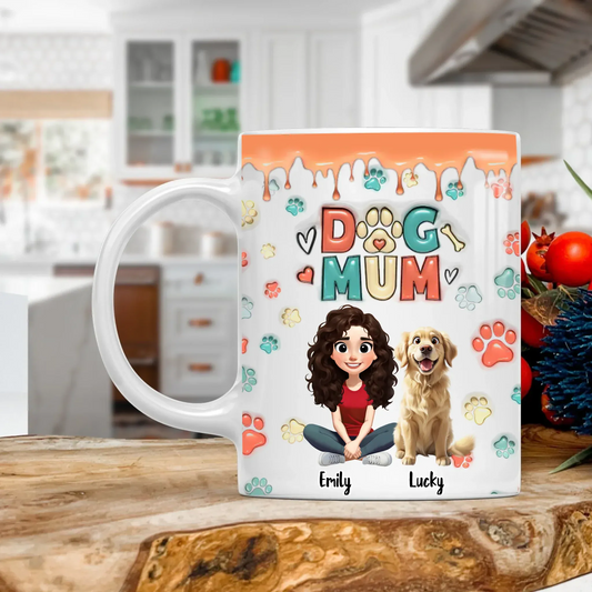 MUG - TD / WHITE / 11oz Professional Gog Mum, Amateur Human Adult - Personalized Dog Lovers Custom Ceramic Mug