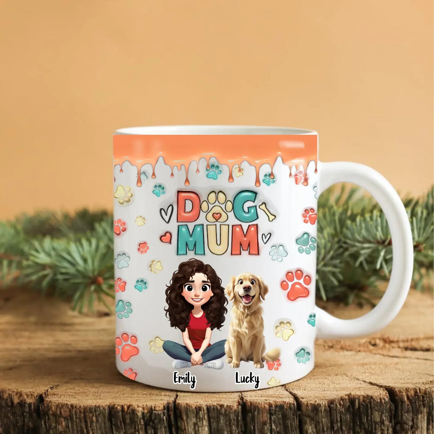 Professional Gog Mum, Amateur Human Adult - Personalized Dog Lovers Custom Ceramic Mug