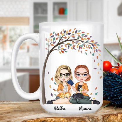 MUG - TD / WHITE / 15oz We Stay Ghost Friends And Walk Through Walls - Personalized Besties Custom Ceramic Mug