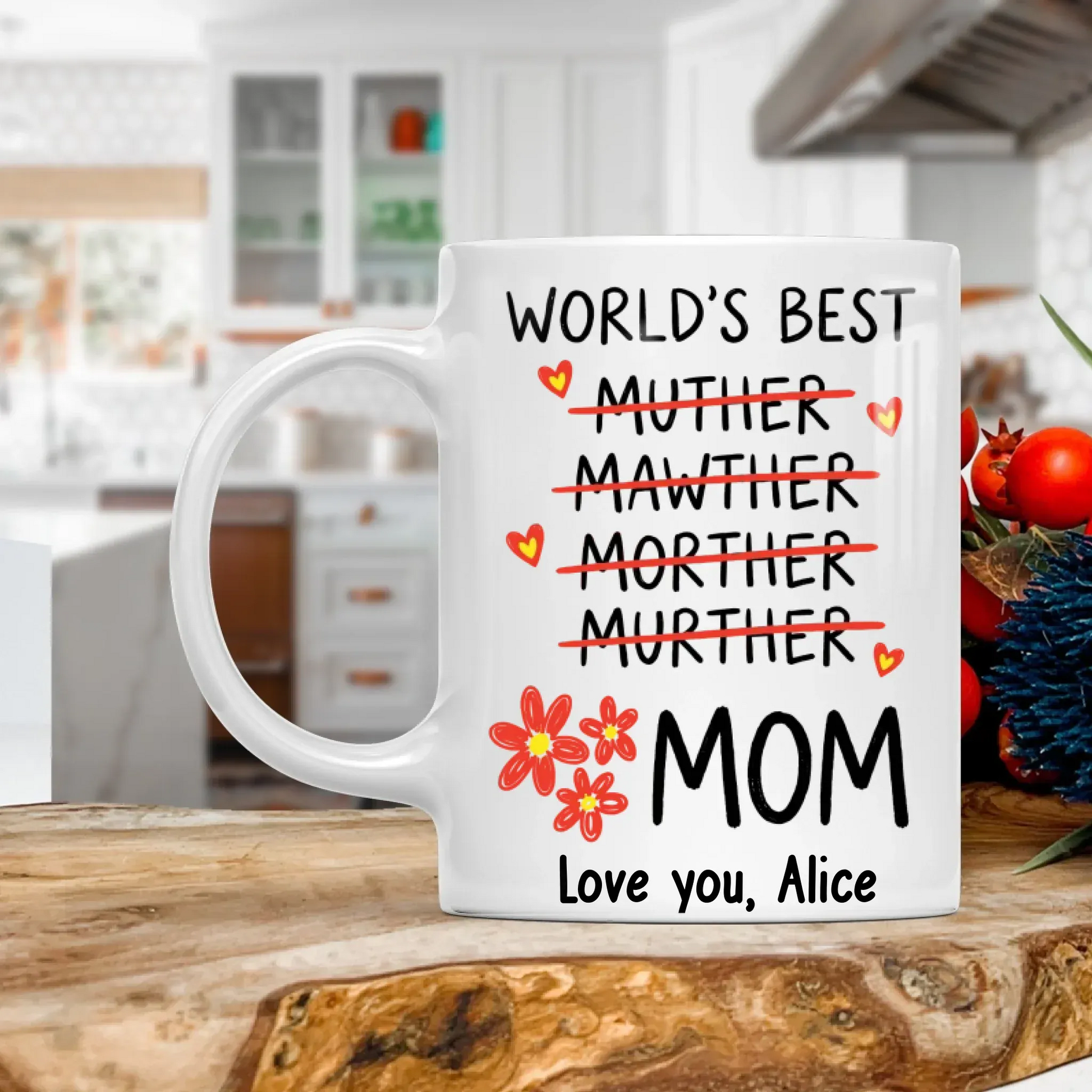 MUG - TD / WHITE / 11oz A Parent's Love Is Whole No Matter How Many Times Divided - Personalized Family Custom Ceramic Mug