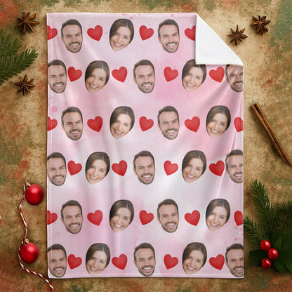 I Look At You, And I'm Home - Personalized Couple Multi Photos Custom Blanket