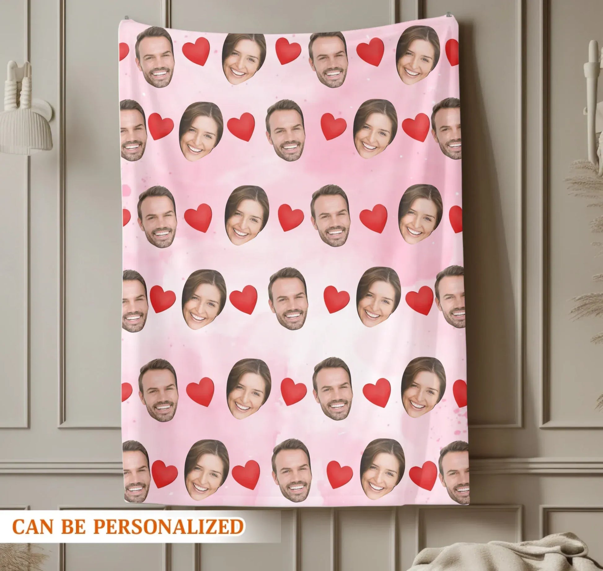 I Look At You, And I'm Home - Personalized Couple Multi Photos Custom Blanket