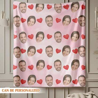 I Look At You, And I'm Home - Personalized Couple Multi Photos Custom Blanket