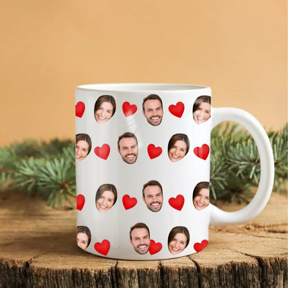 Personalized Mugs All Of You Loves All Of Me - Personalized Couple Multi Photos Custom Ceramic Mug