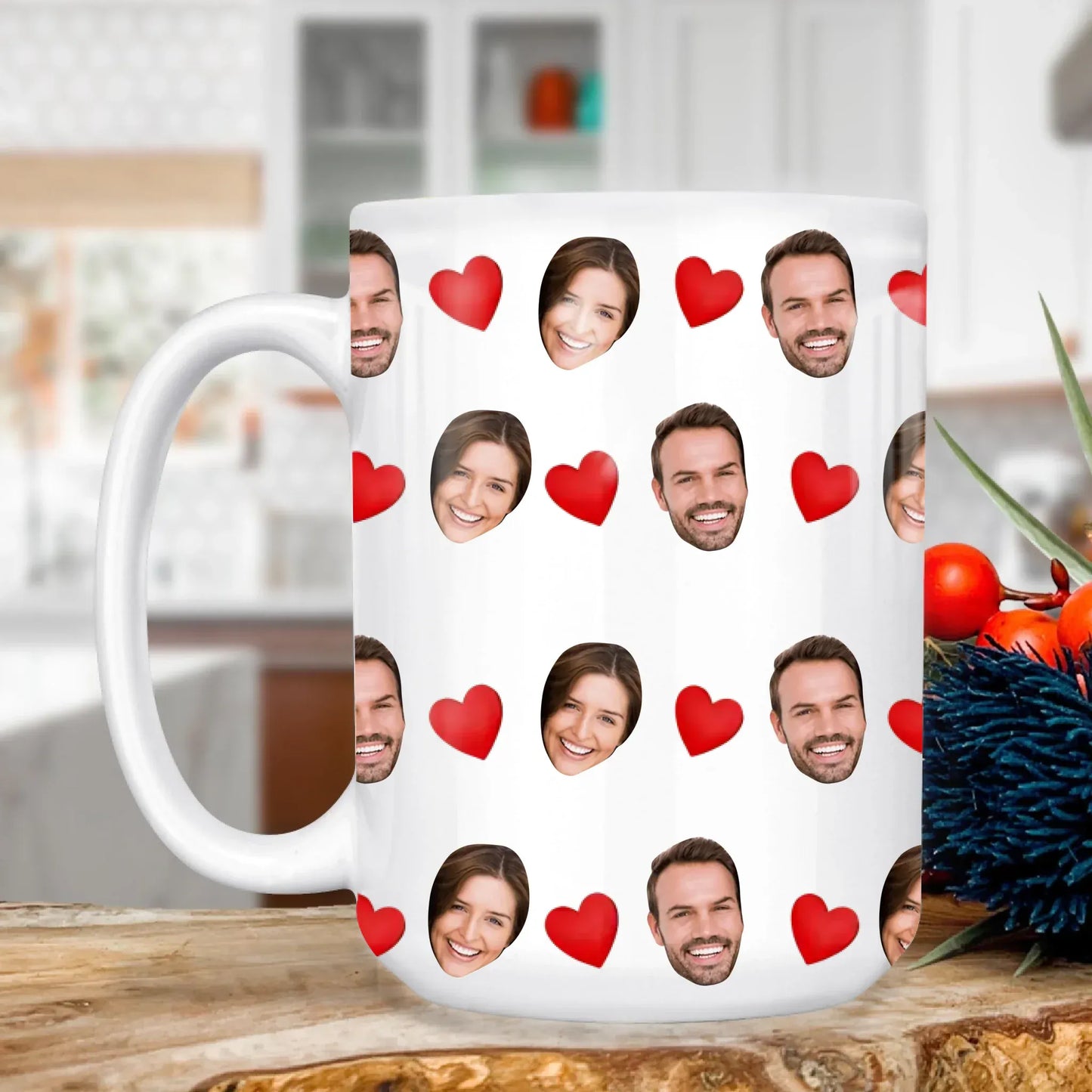 Personalized Mugs MUG - TD / WHITE / 15oz All Of You Loves All Of Me - Personalized Couple Multi Photos Custom Ceramic Mug