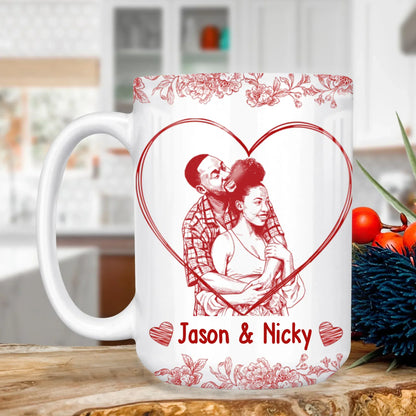 MUG - TD / WHITE / 15oz To Me, You Are Perfect - Personalized Couple Photo Custom Ceramic Mug