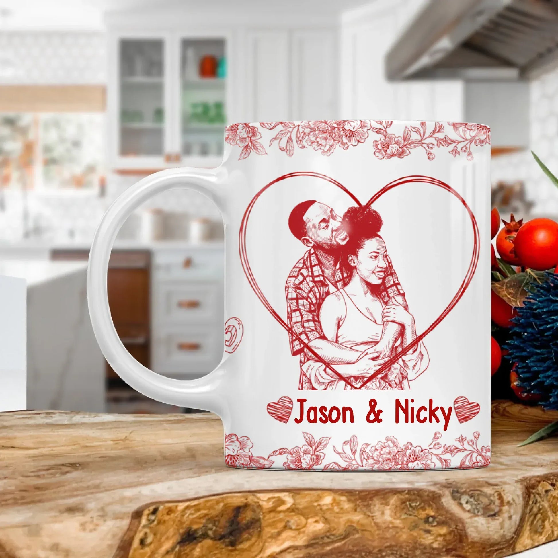 MUG - TD / WHITE / 11oz To Me, You Are Perfect - Personalized Couple Photo Custom Ceramic Mug