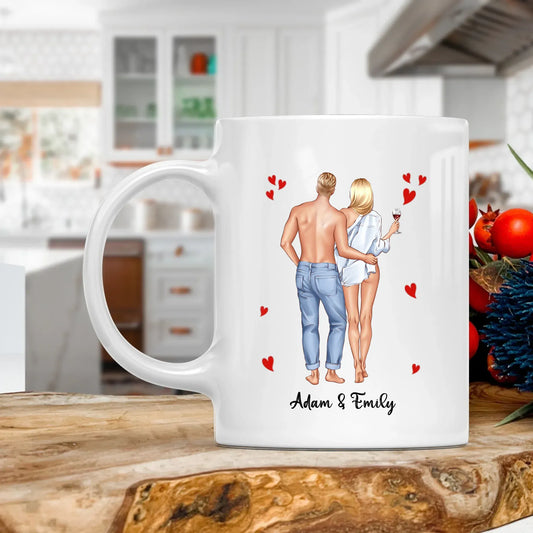 MUG - TD / WHITE / 11oz I Adore You And Love Every Part Of You - Personalized Couple Custom Ceramic Mug
