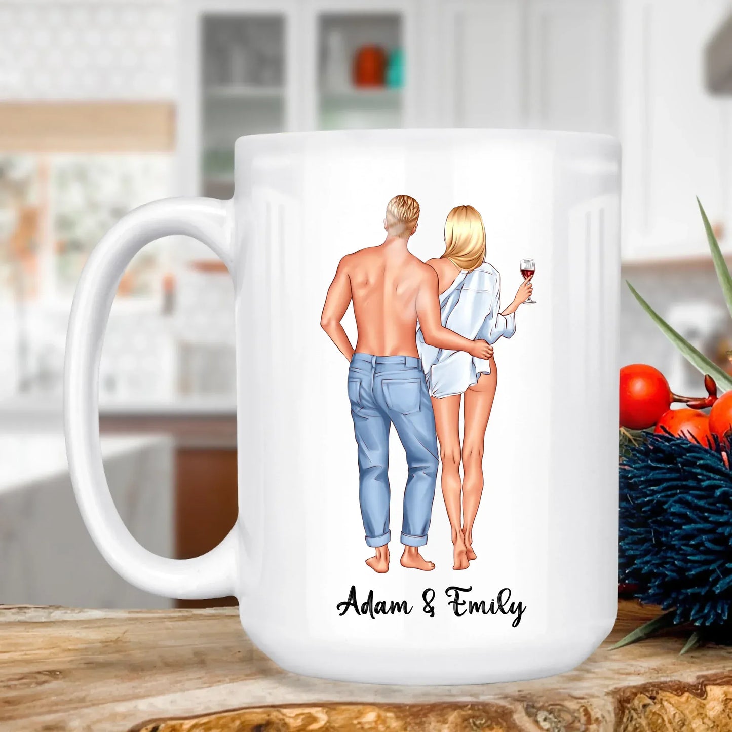 MUG - TD / WHITE / 15oz F*ck Valentine's Day, I Love You Everyday - Personalized Couple Custom Ceramic Mug
