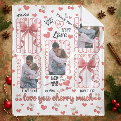 Personalized Blankets I Love You Cherry Much - Personalized Couple Custom Blanket
