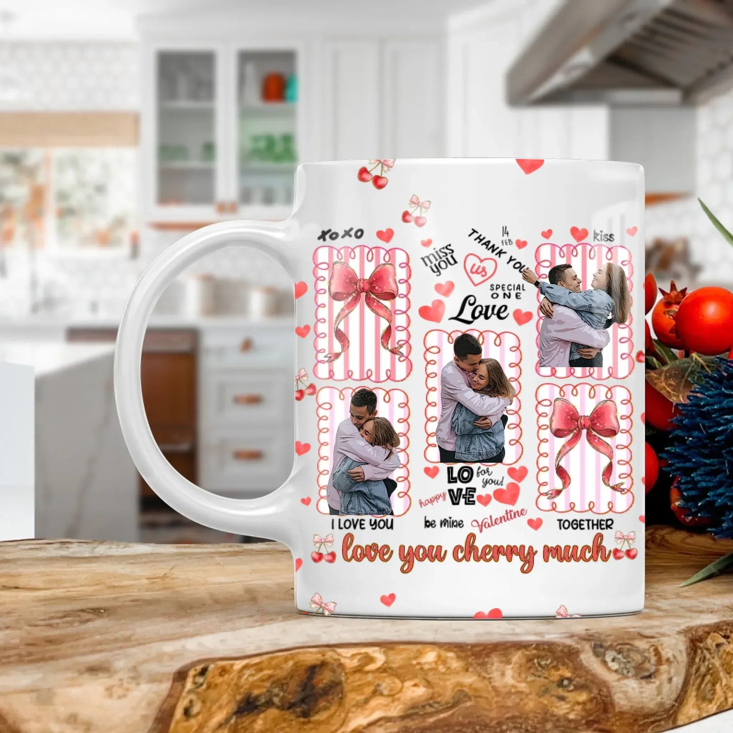 Personalized Mugs MUG - TD / WHITE / 11oz I Love You Cherry Much - Personalized Couple Custom Ceramic Mug