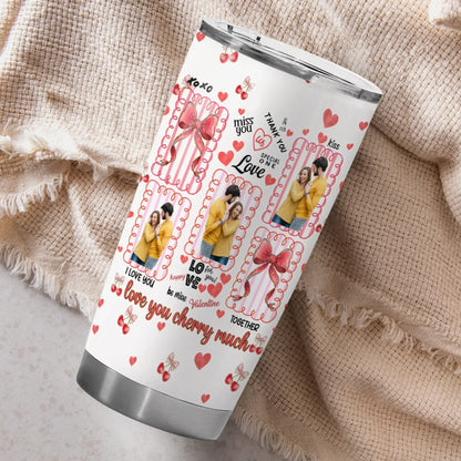 Personalized Tumblers I Love You Cherry Much - Personalized Couple Custom Tumbler