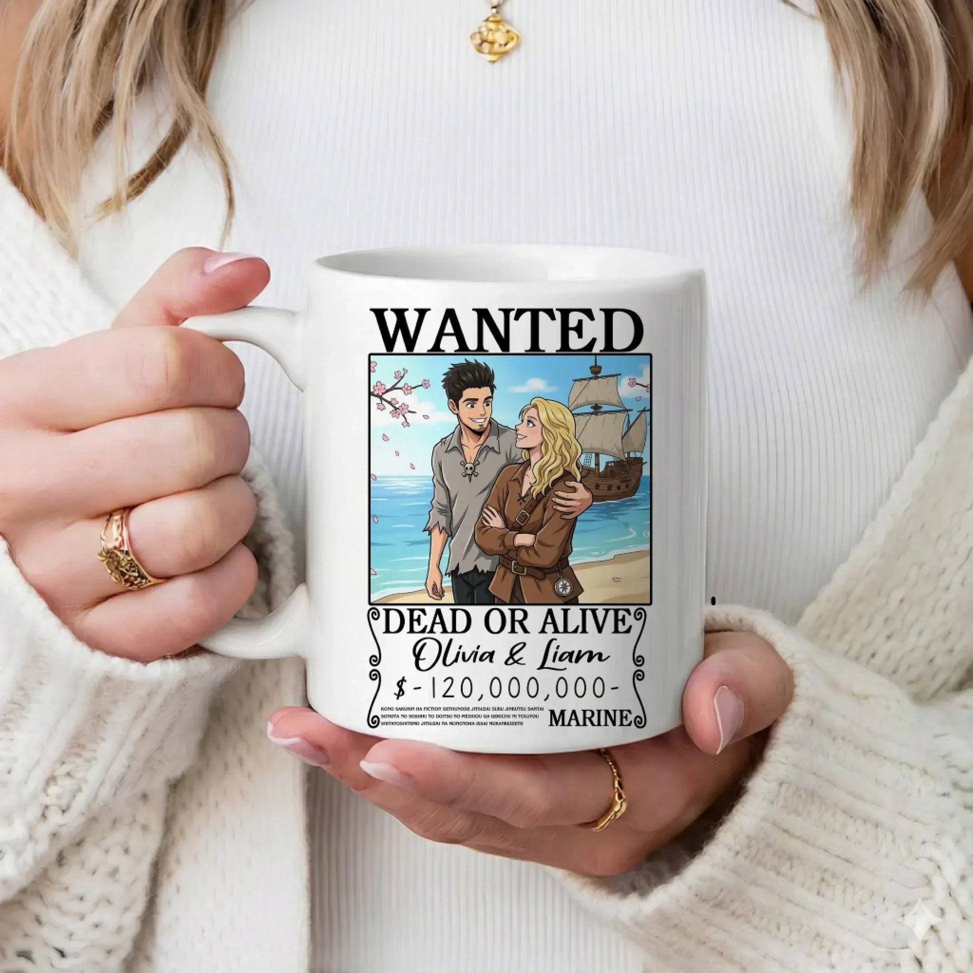 Personalized Mugs You And I, Lost In A Dreamy Animated World - Personalized Couple Photo Custom Ceramic Mug