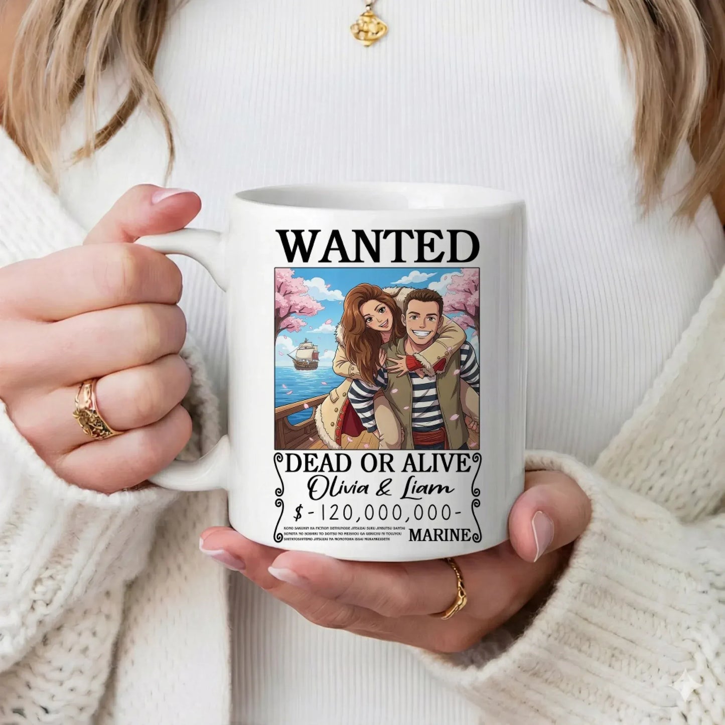 Personalized Mugs You And I, Lost In A Dreamy Animated World - Personalized Couple Photo Custom Ceramic Mug