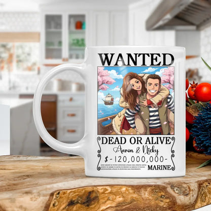 Personalized Mugs MUG - TD / WHITE / 11oz You And I, Lost In A Dreamy Animated World - Personalized Couple Photo Custom Ceramic Mug