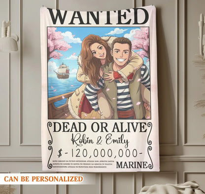 Personalized Blankets You And I, Lost In A Dreamy Animated World - Personalized Couple Photo Custom Blanket