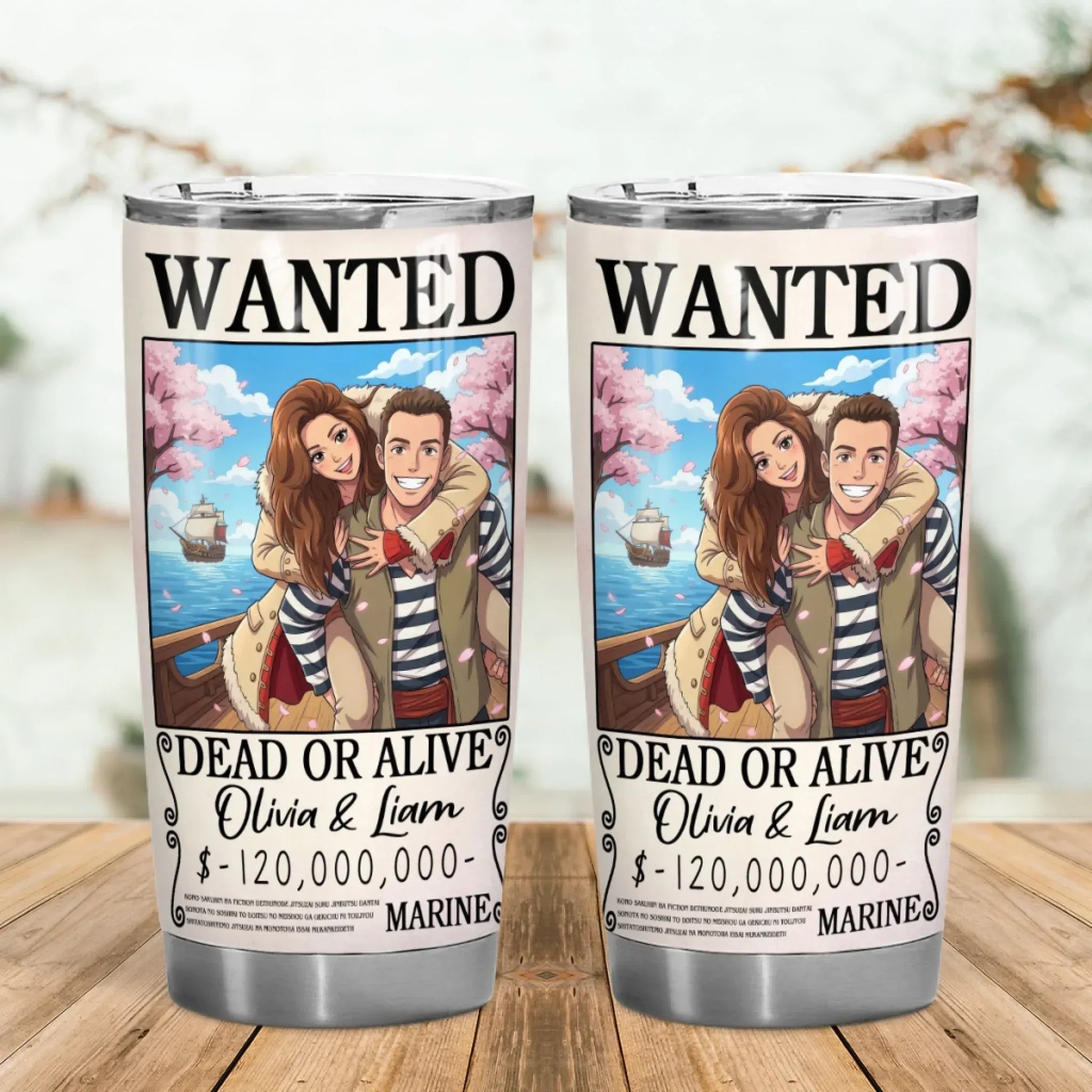 Personalized Tumblers You And I, Lost In A Dreamy Animated World - Personalized Couple Photo Custom Tumbler