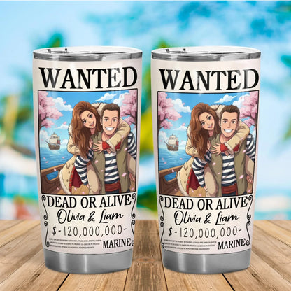 Personalized Tumblers You And I, Lost In A Dreamy Animated World - Personalized Couple Photo Custom Tumbler