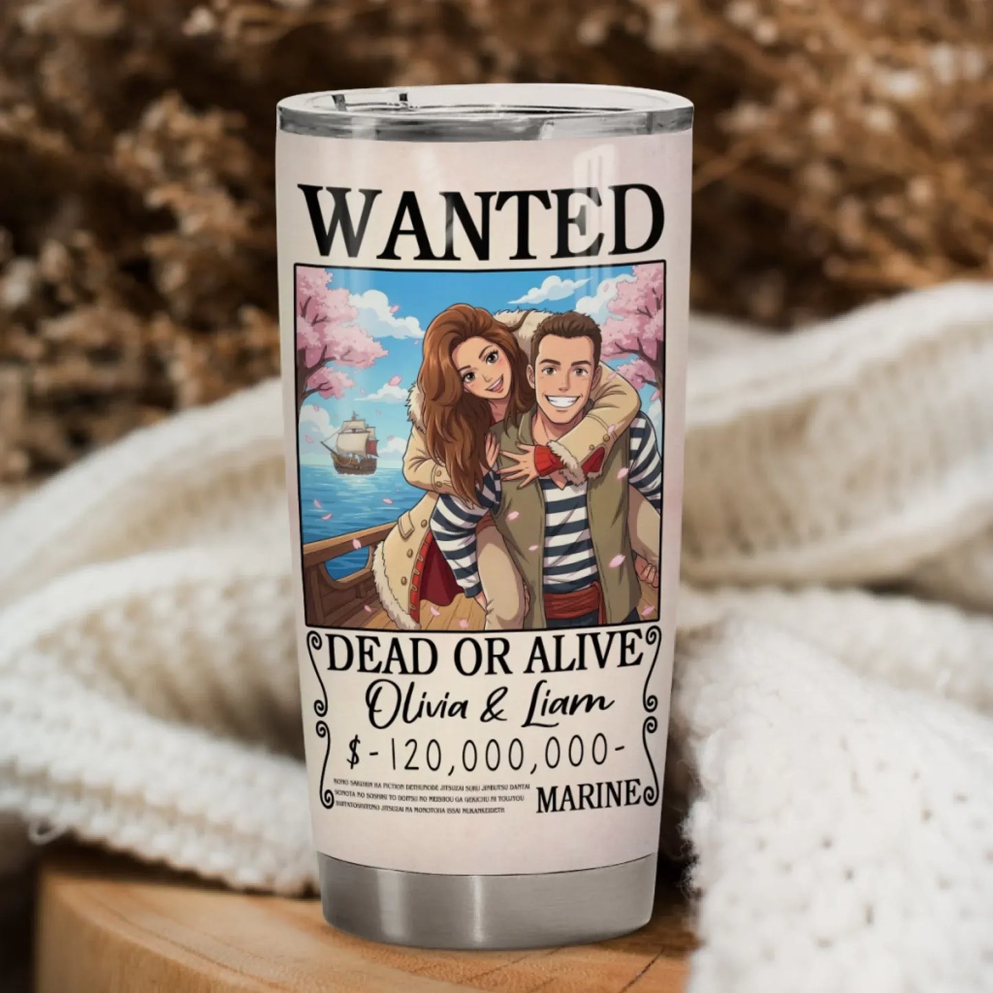 Personalized Tumblers You And I, Lost In A Dreamy Animated World - Personalized Couple Photo Custom Tumbler