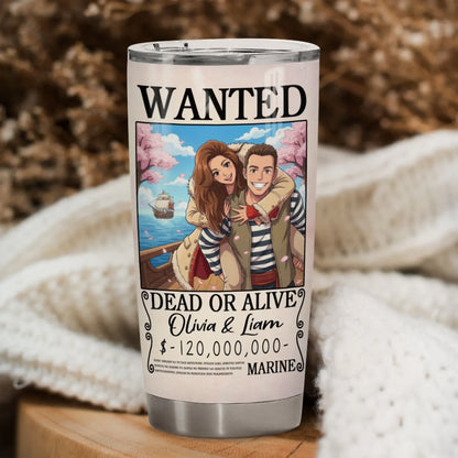 Personalized Tumblers You And I, Lost In A Dreamy Animated World - Personalized Couple Photo Custom Tumbler