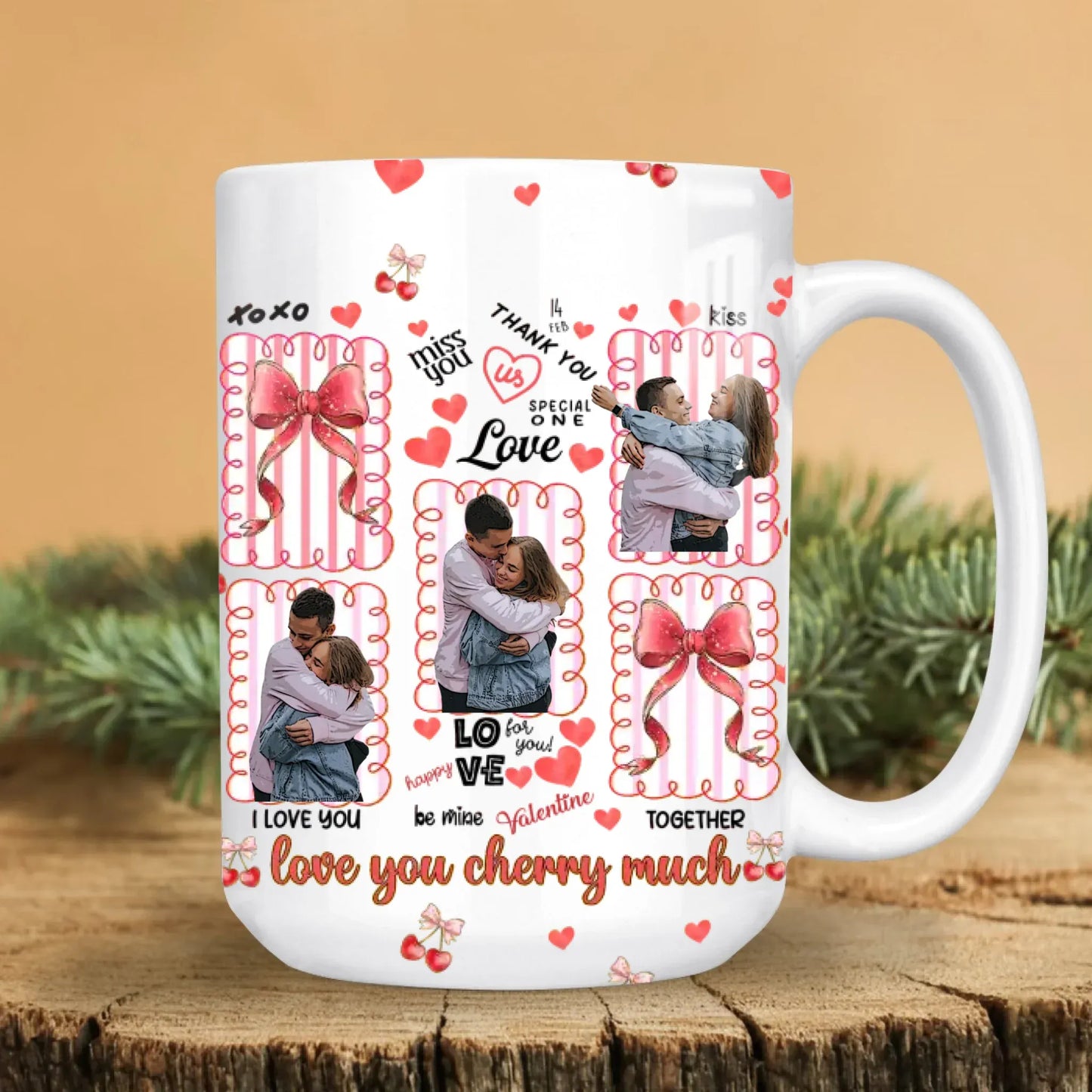 Personalized Mugs I Love You Cherry Much - Personalized Couple Custom Ceramic Mug