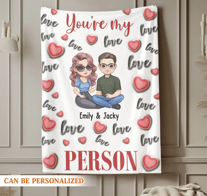 Personalized Blankets Here's To Being My Emergency Contact - Personalized Couple Custom Blanket