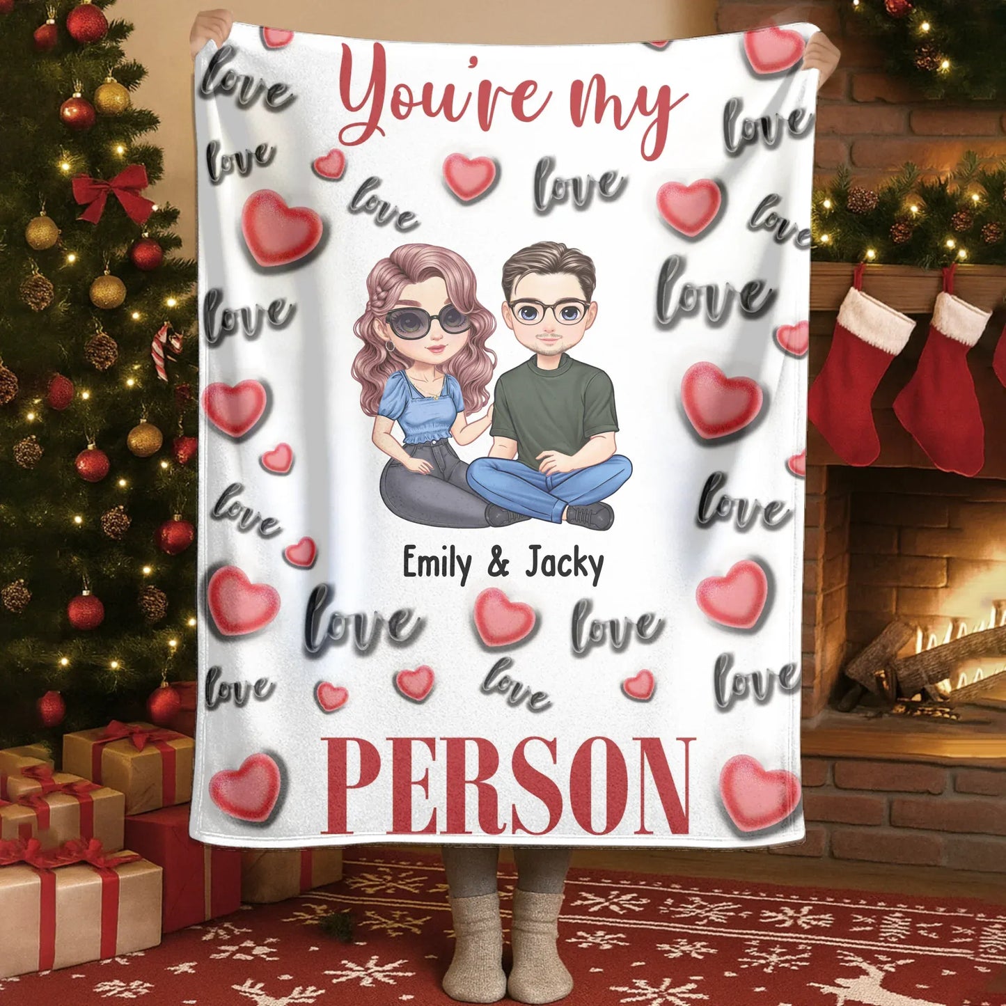 Personalized Blankets Blanket - TD / White / 30x40in / 76x101cm Here's To Being My Emergency Contact - Personalized Couple Custom Blanket