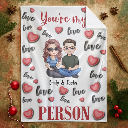 Personalized Blankets Here's To Being My Emergency Contact - Personalized Couple Custom Blanket