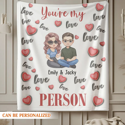 Personalized Blankets Here's To Being My Emergency Contact - Personalized Couple Custom Blanket