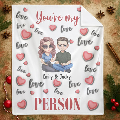 Personalized Blankets Here's To Being My Emergency Contact - Personalized Couple Custom Blanket