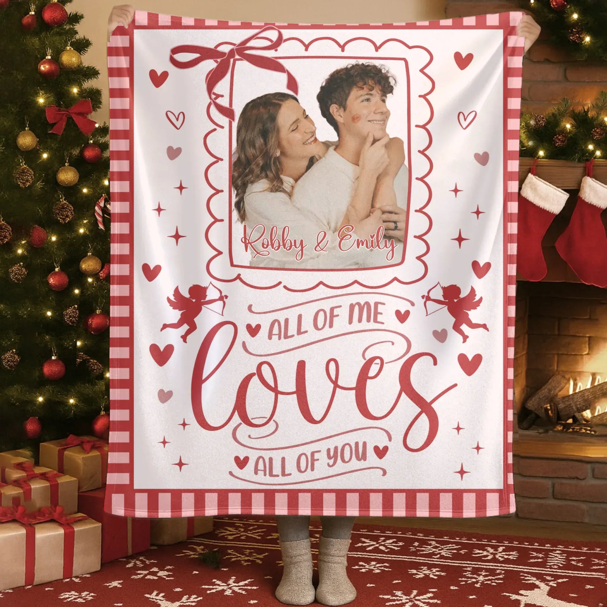 Personalized Blankets All Of Me Love All Of You - Personalized Couple Photo Custom Blanket
