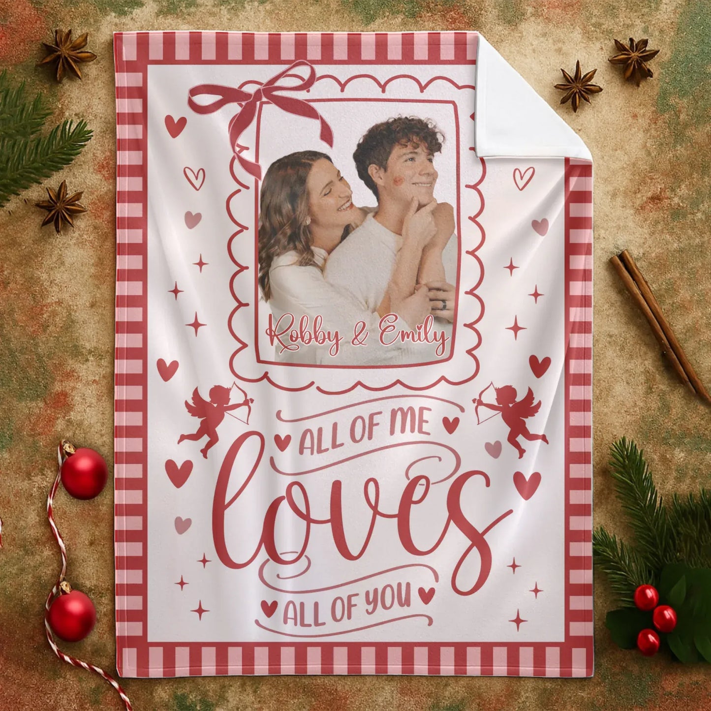 Personalized Blankets All Of Me Love All Of You - Personalized Couple Photo Custom Blanket