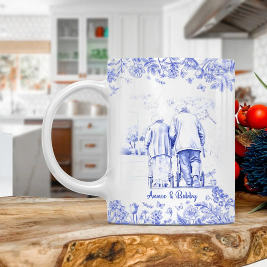 Personalized Mugs MUG - TD / WHITE / 11oz From Our First Kiss Till Our Last Breath - Personalized Couple Photo Custom Ceramic Mug