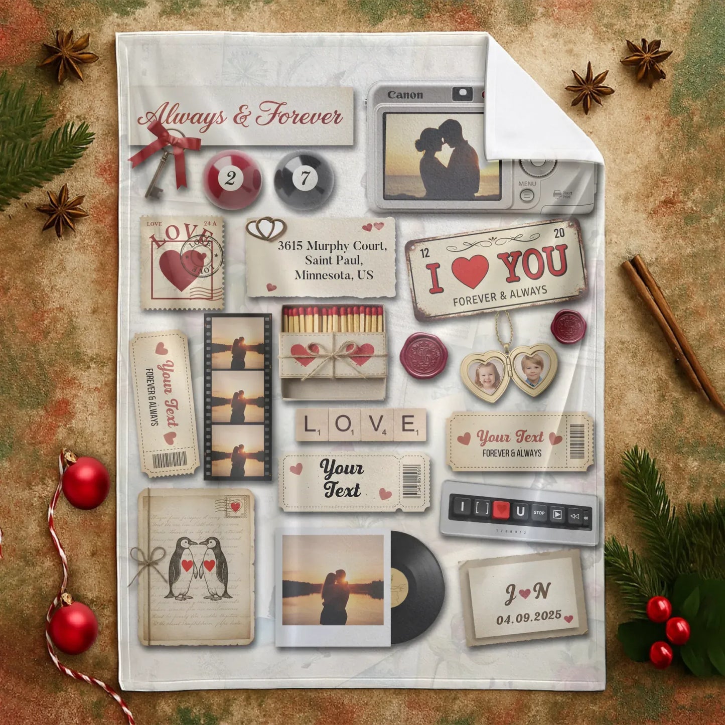 Personalized Blankets I Love You Always And Forever - Personalized Couple Photo Custom Blanket