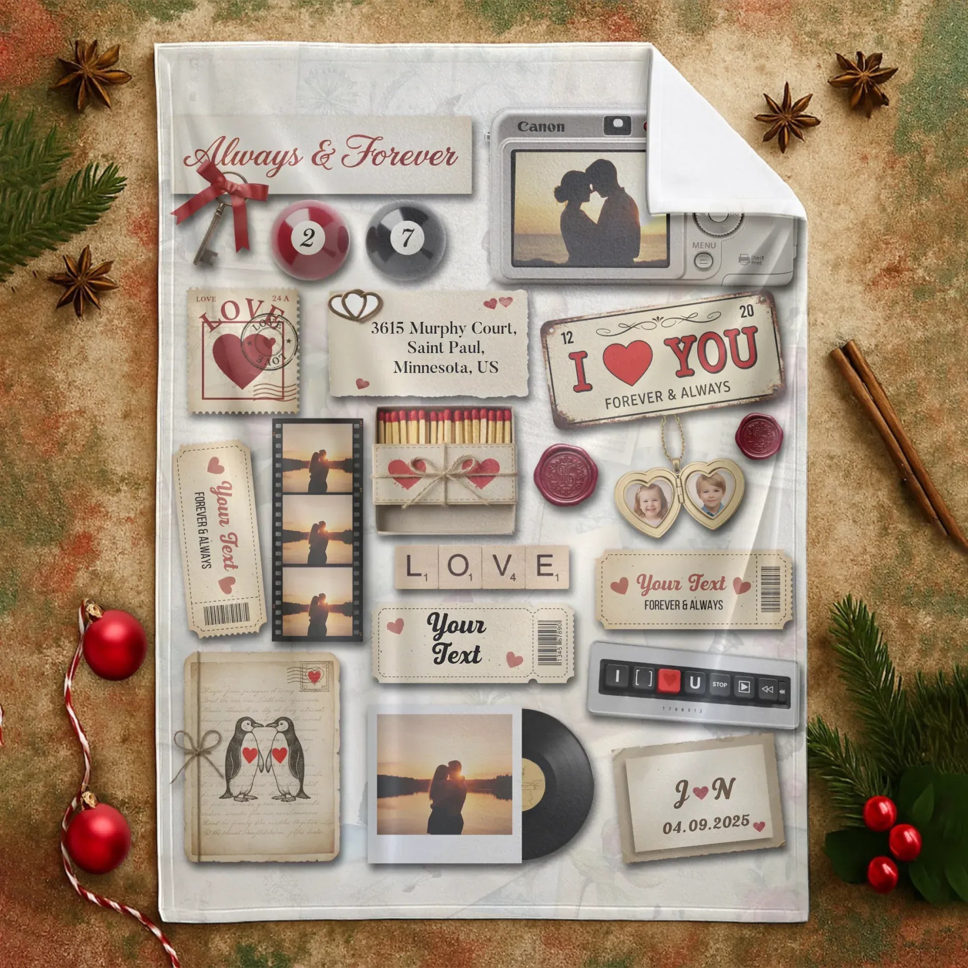 Personalized Blankets I Love You Always And Forever - Personalized Couple Photo Custom Blanket