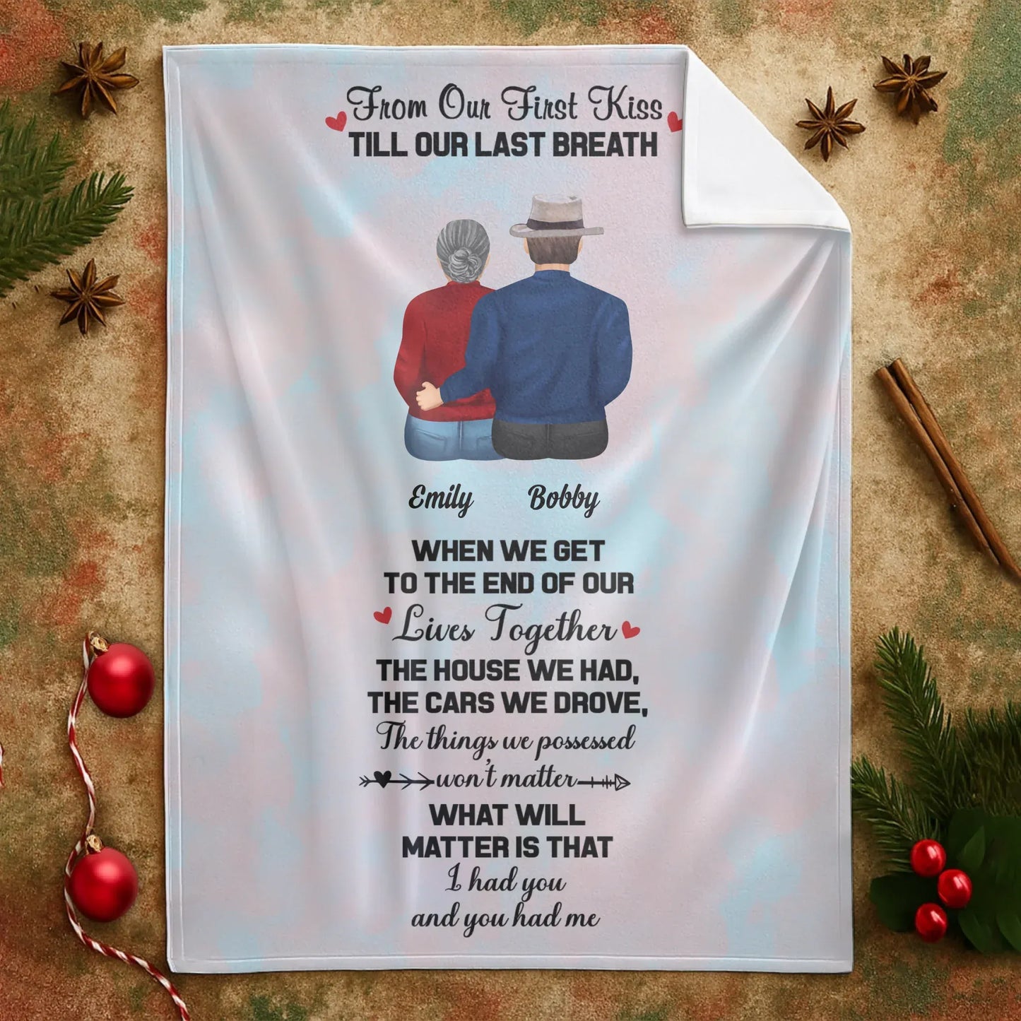 Personalized Blankets When We Get To The End Of Lives Together - Personalized Couple Custom Blanket