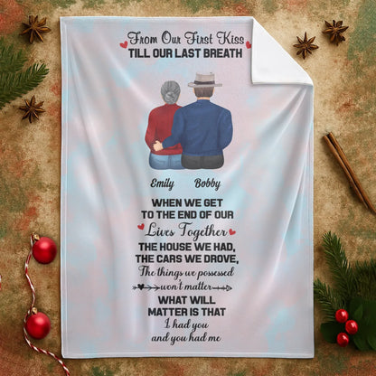 Personalized Blankets When We Get To The End Of Lives Together - Personalized Couple Custom Blanket