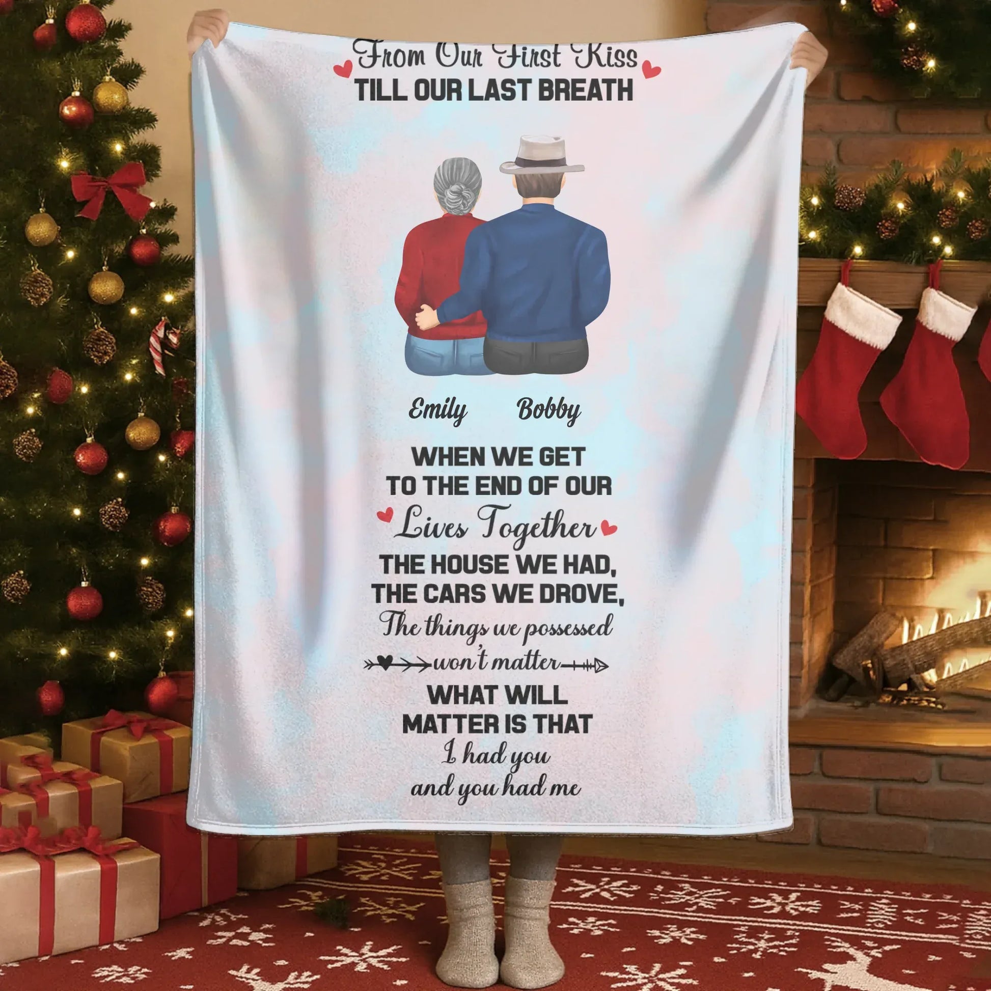 Personalized Blankets Blanket - TD / White / 30x40in / 76x101cm When We Get To The End Of Lives Together - Personalized Couple Custom Blanket